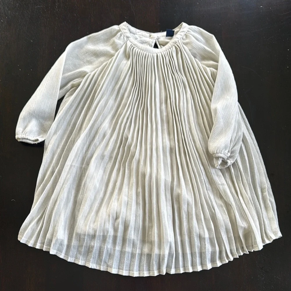 GAP Silver Sparkle Pleated Dress